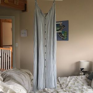 NWT Billabong striped buttoned maxi dress